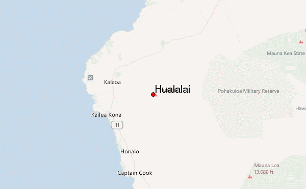 Hualalai Location Map