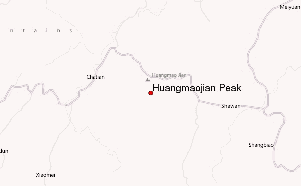 Huangmaojian Peak Location Map