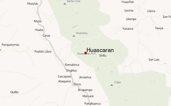 Huascaran Location Map