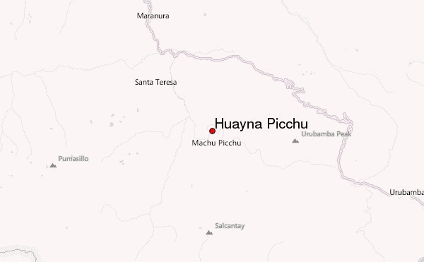 Huayna Picchu Location Map