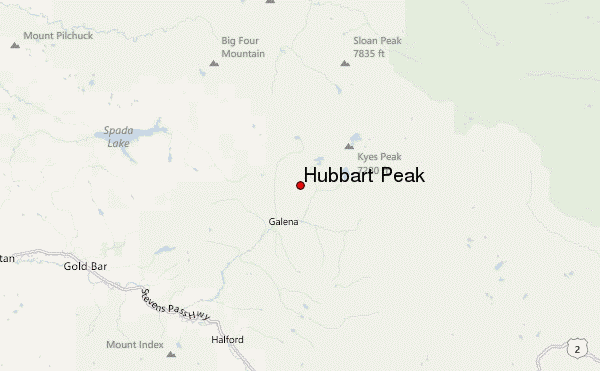Hubbart Peak Location Map
