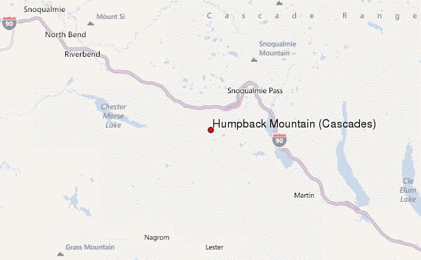 Humpback Mountain (Cascades) Location Map