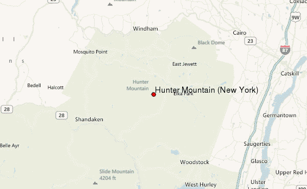 Hunter Mountain (New York) Location Map