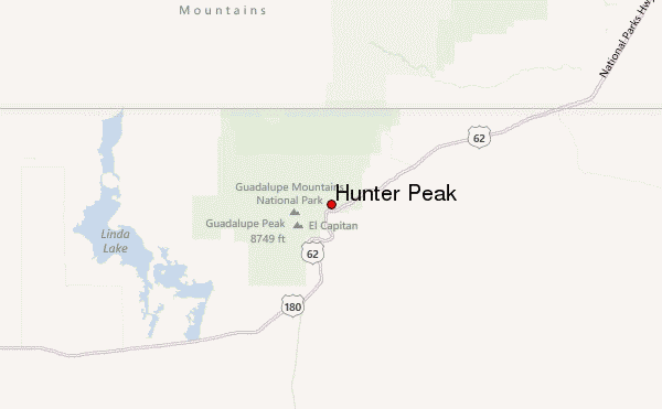 Hunter Peak Location Map