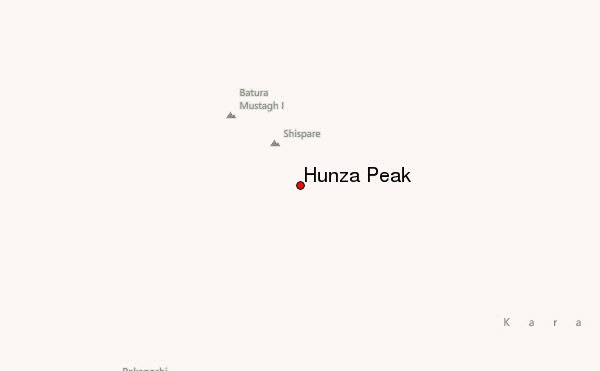 Hunza Peak Location Map