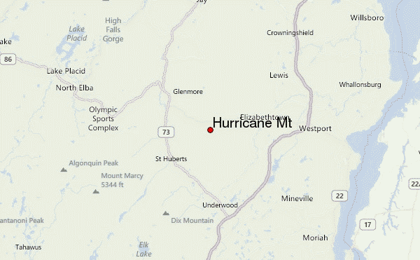 Hurricane Mt Location Map