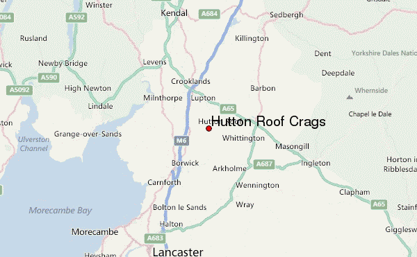 Hutton Roof Crags Location Map
