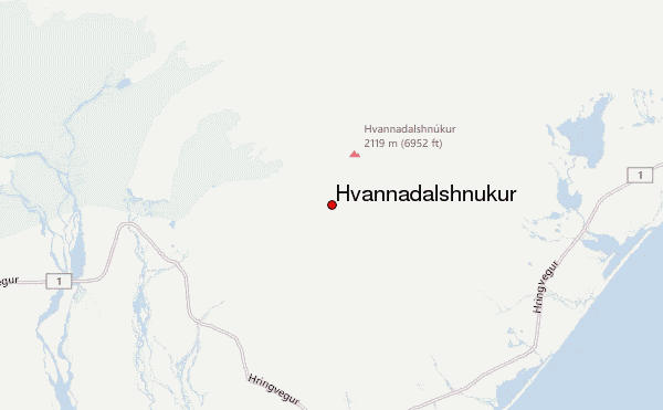 Hvannadalshnukur Location Map