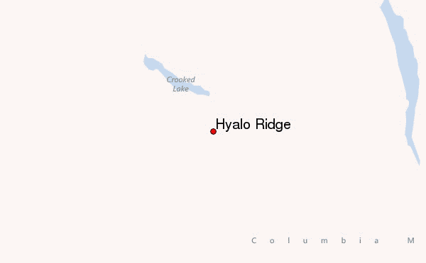 Hyalo Ridge Location Map