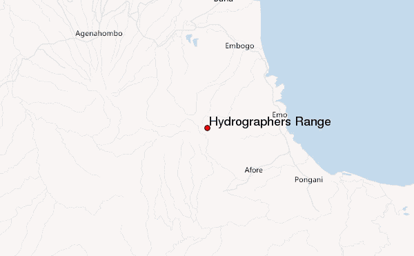 Hydrographers Range Location Map
