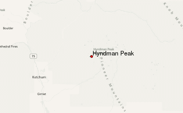 Hyndman Peak Location Map