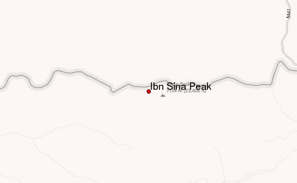 Ibn Sina Peak Location Map