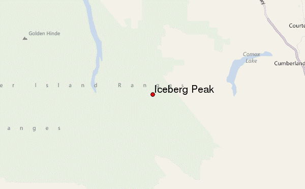 Iceberg Peak Location Map