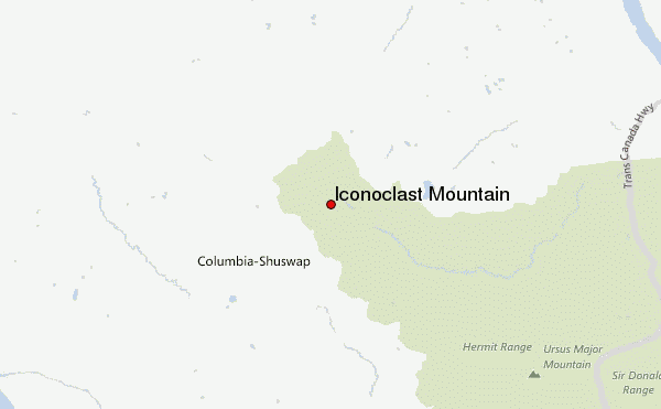 Iconoclast Mountain Location Map