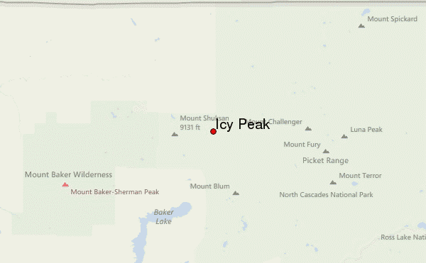 Icy Peak Location Map