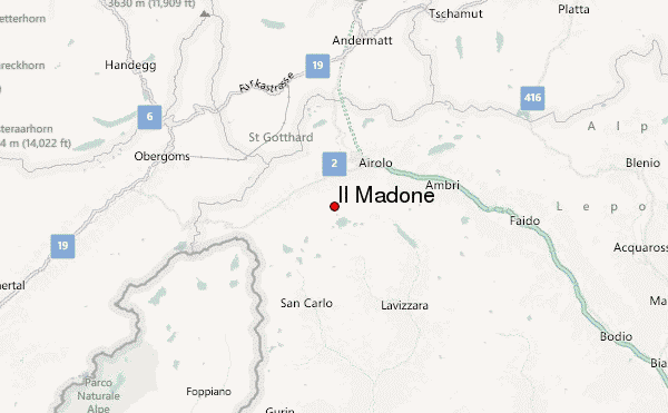 Il Madone Location Map