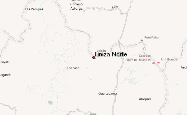 Iliniza Norte Location Map