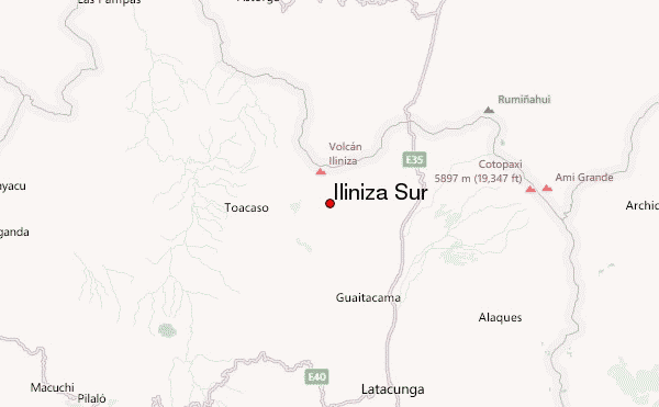 Iliniza Sur Location Map