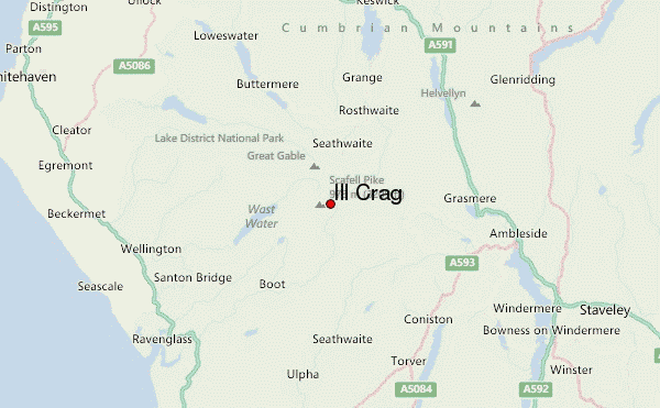Ill Crag Location Map