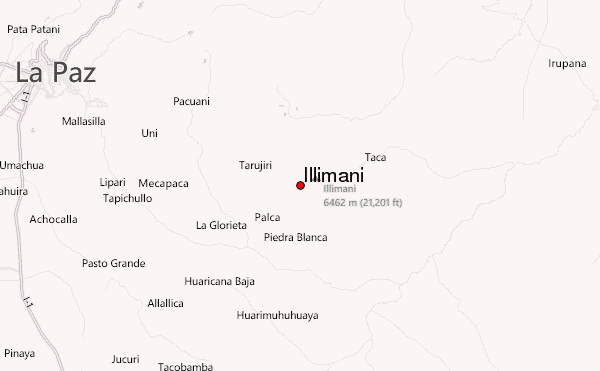 Illimani Location Map