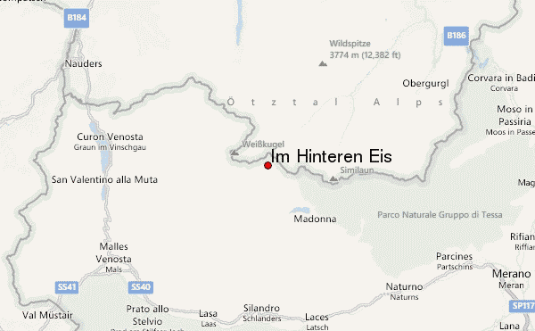 Im Hinteren Eis Location Map
