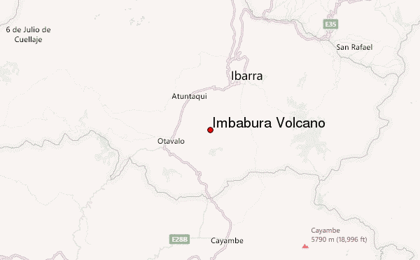 Imbabura Volcano Location Map