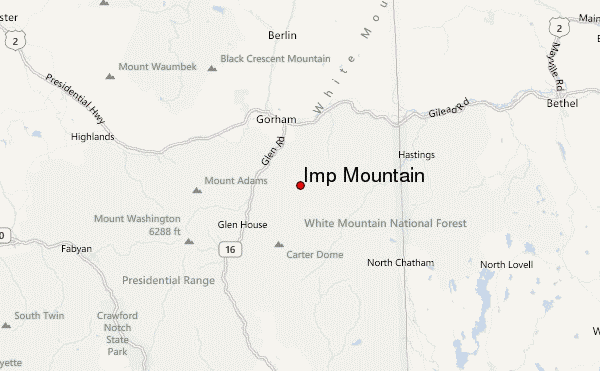 Imp Mountain Location Map