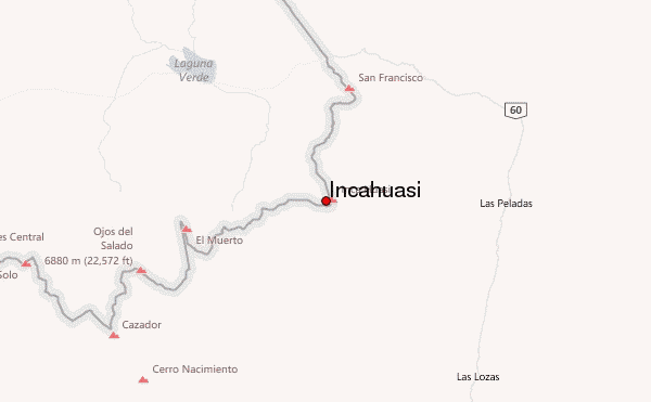Incahuasi Location Map