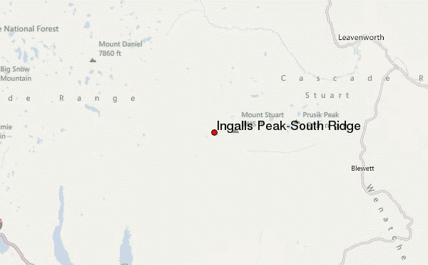 Ingalls Peak-South Ridge Location Map