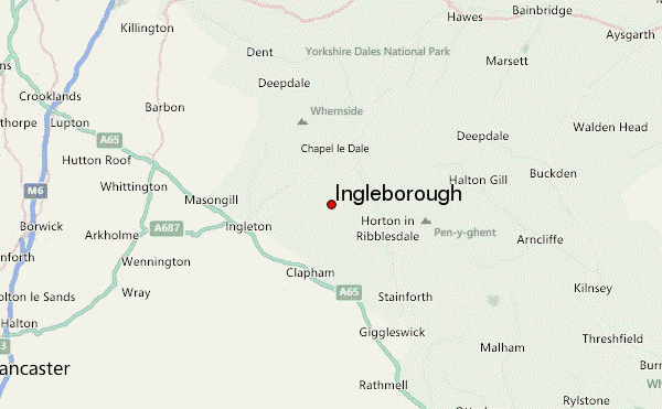 Ingleborough Location Map