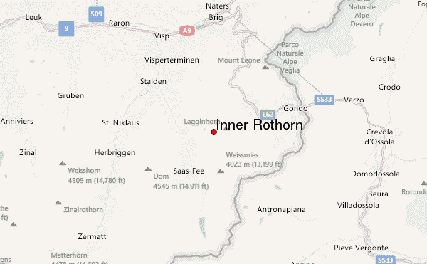 Inner Rothorn Location Map