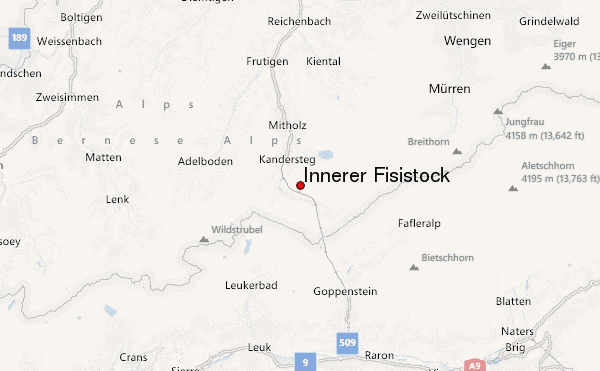 Innerer Fisistock Location Map