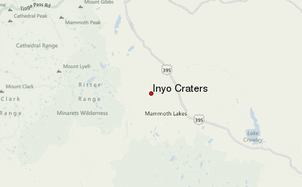 Inyo Craters Location Map