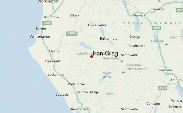 Iron Crag Location Map