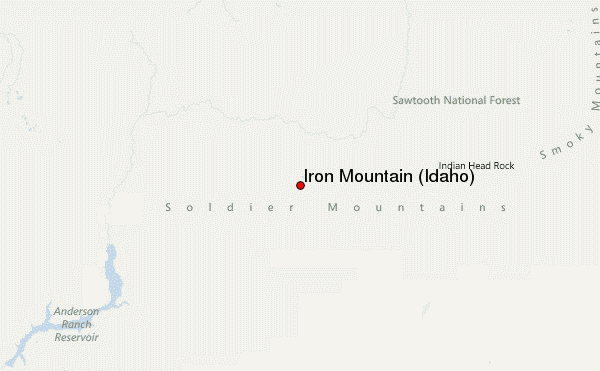 Iron Mountain (Idaho) Location Map