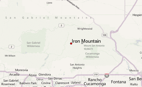 Iron Mountain Location Map