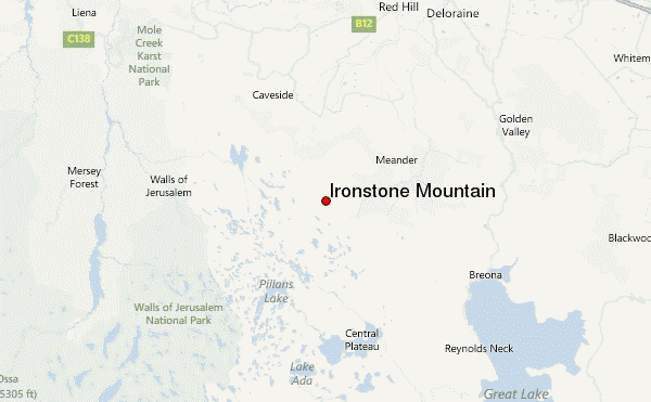 Ironstone Mountain Location Map