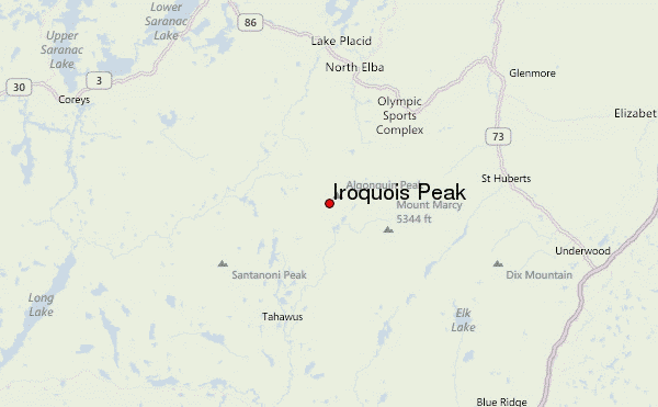 Iroquois Peak Location Map