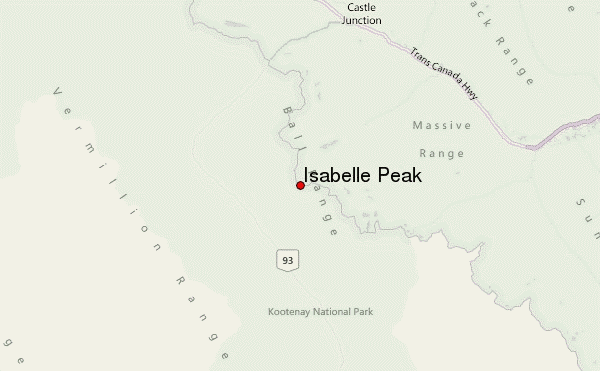 Isabelle Peak Location Map
