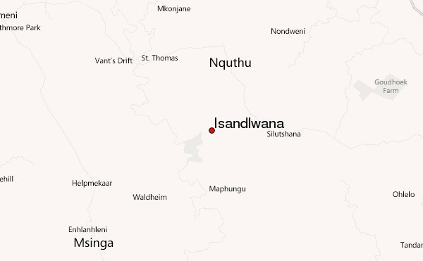 Isandlwana Location Map