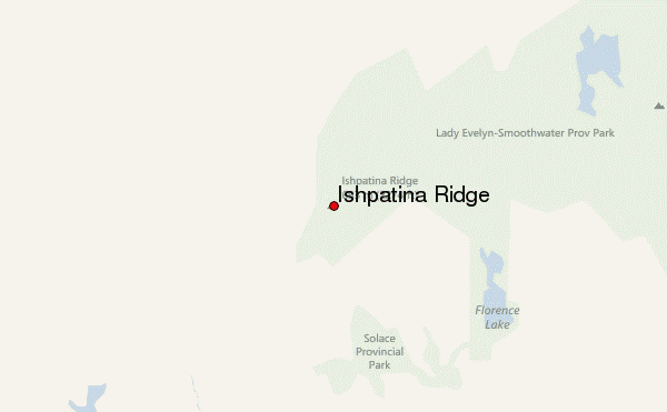Ishpatina Ridge Location Map