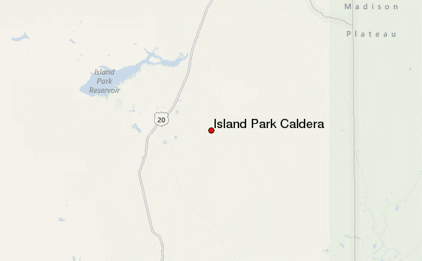 Island Park Caldera Location Map