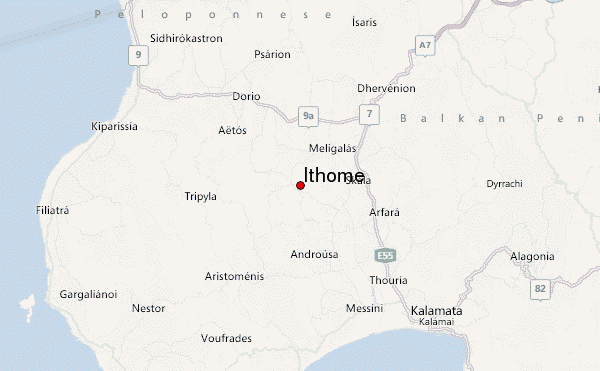Ithome Location Map