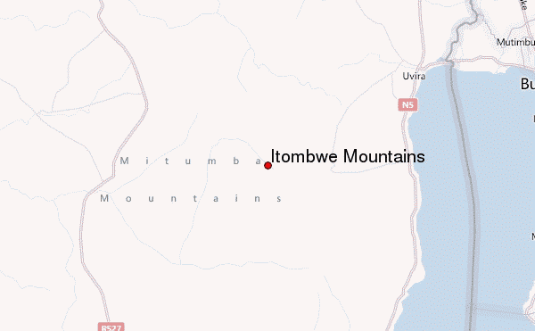 Itombwe Mountains Location Map
