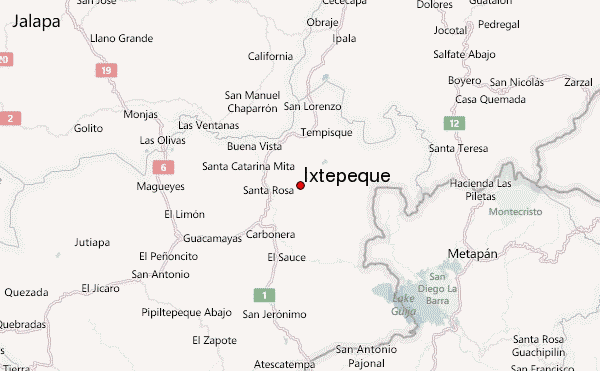Ixtepeque Location Map