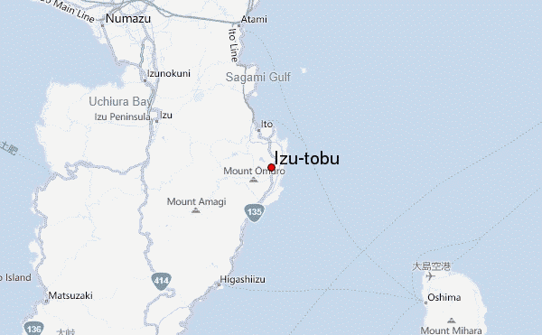 Izu-tobu Location Map