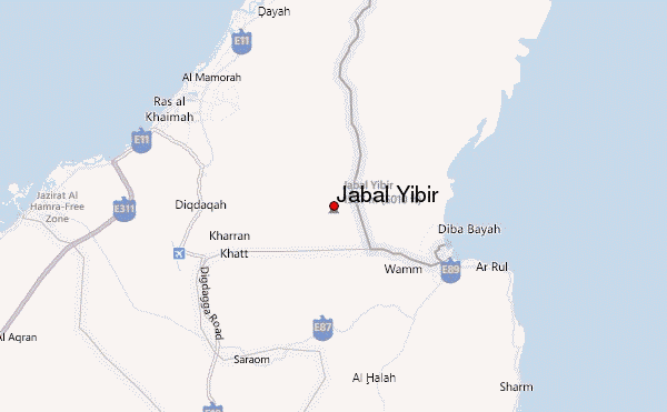 Jabal Yibir Location Map