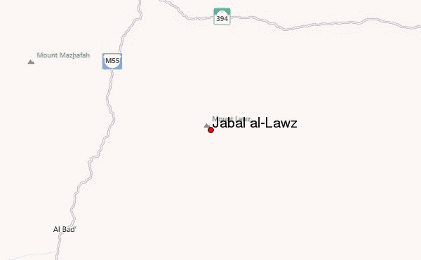Jabal al-Lawz Location Map