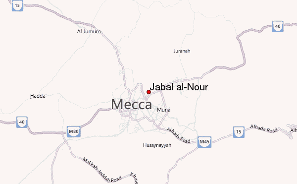 Jabal al-Nour Location Map