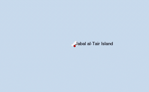 Jabal al-Tair Island Location Map